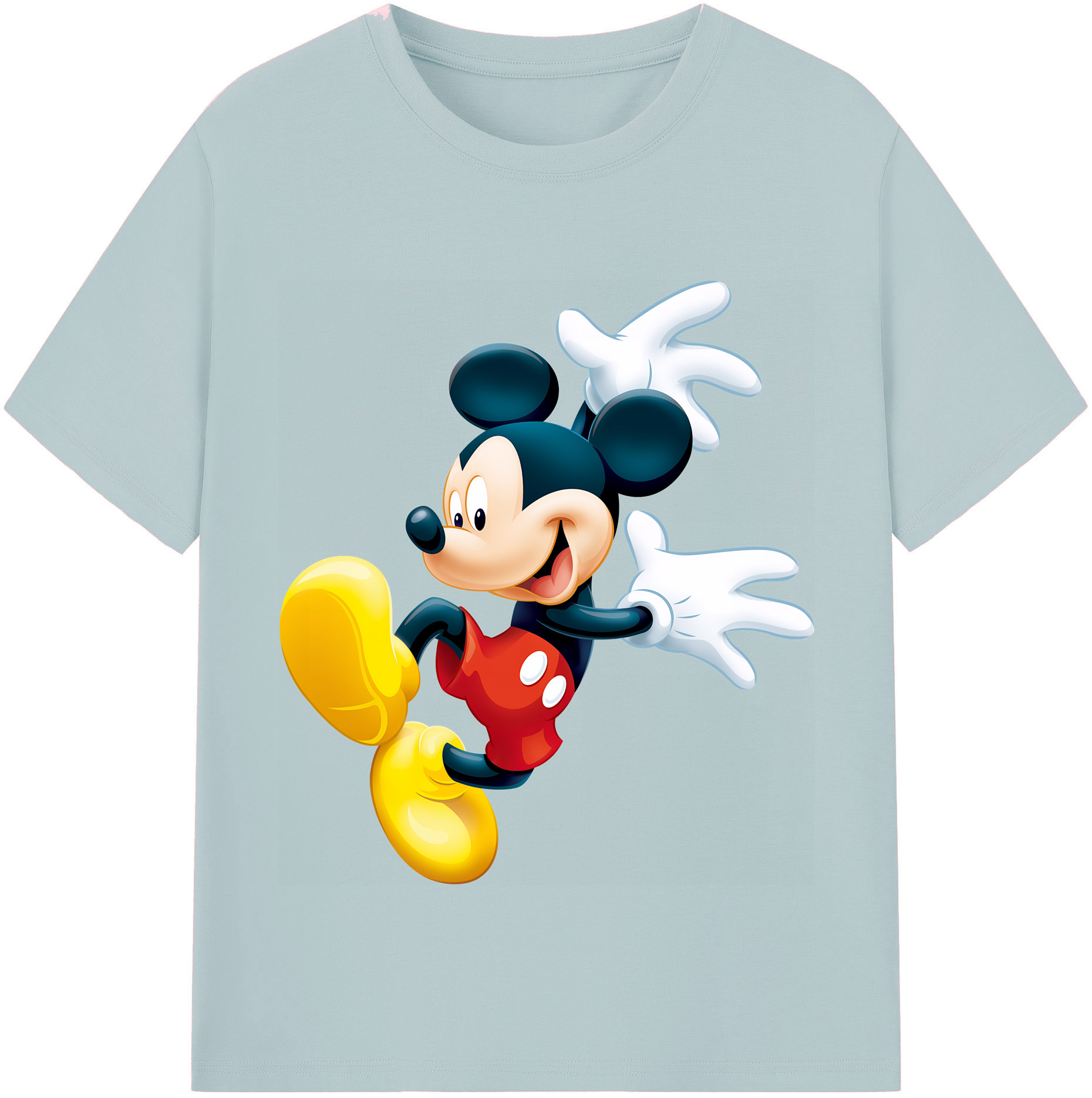 （画像用） ミッキーマウス Mickey Mouse 綿100％半袖Tシャツ（フロントプリント）